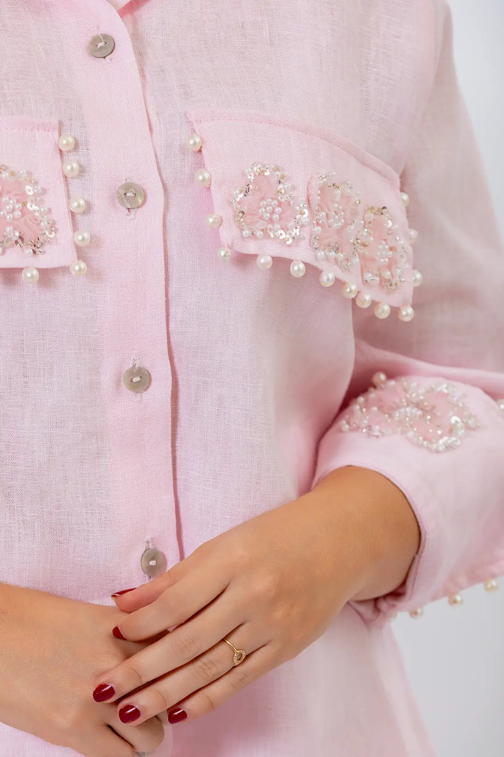 Camisa Mangas Perla
