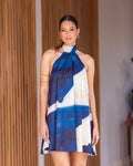 Vestido espalda afuera Mediterráneo cuello Halter