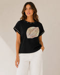 T-Shirt Algodón Hojas