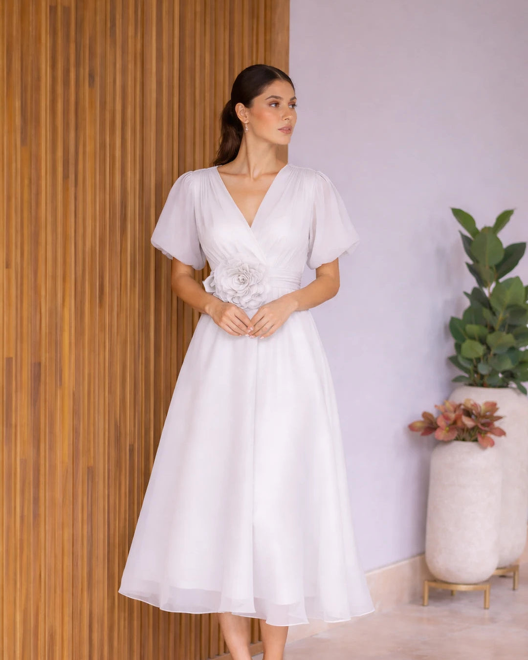 Vestido Indo Manga Corta