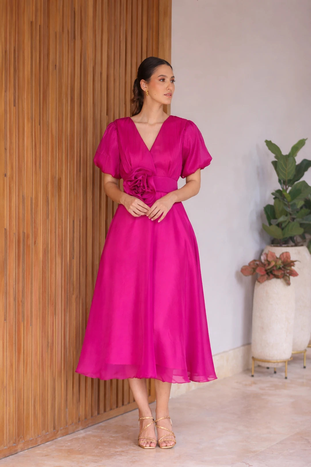 Vestido Indo Manga Corta
